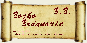 Bojko Brdanović vizit kartica